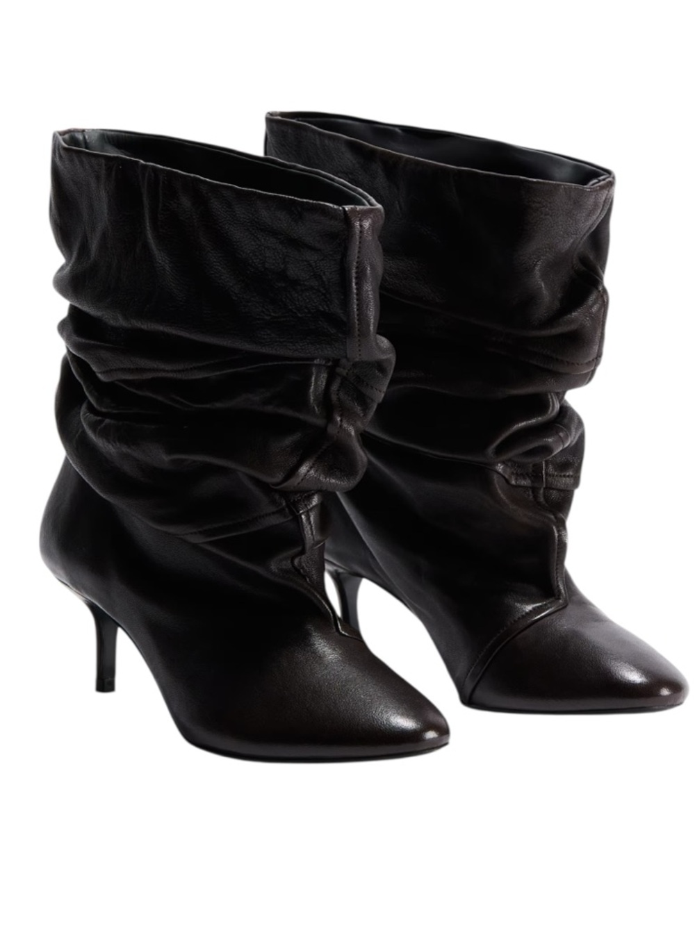 H&M Studio Collection 2026 NWT Heeled Leather Boots in Sz 38